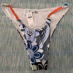 Brand New Aerie Purple Floral Bikini Bottom Size Medium 