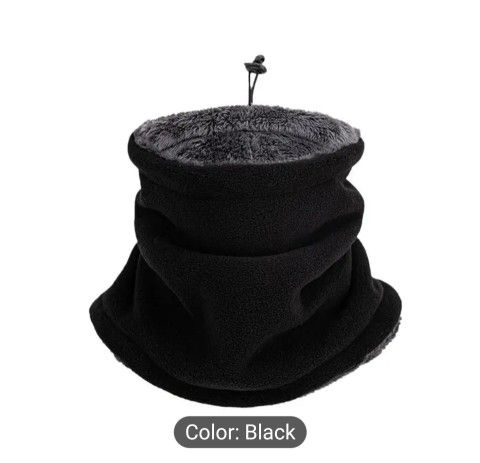 Windproof Warm Neck Scarf with
Soft Fleece - Breathable Winter Cycling &
Outdoor Scarves, Dual-Purpose Cold Weather
Accessory, Solid Color [New]
