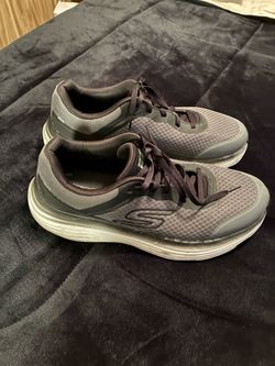 Skechers Gray Mesh Lace-Up Sneakers