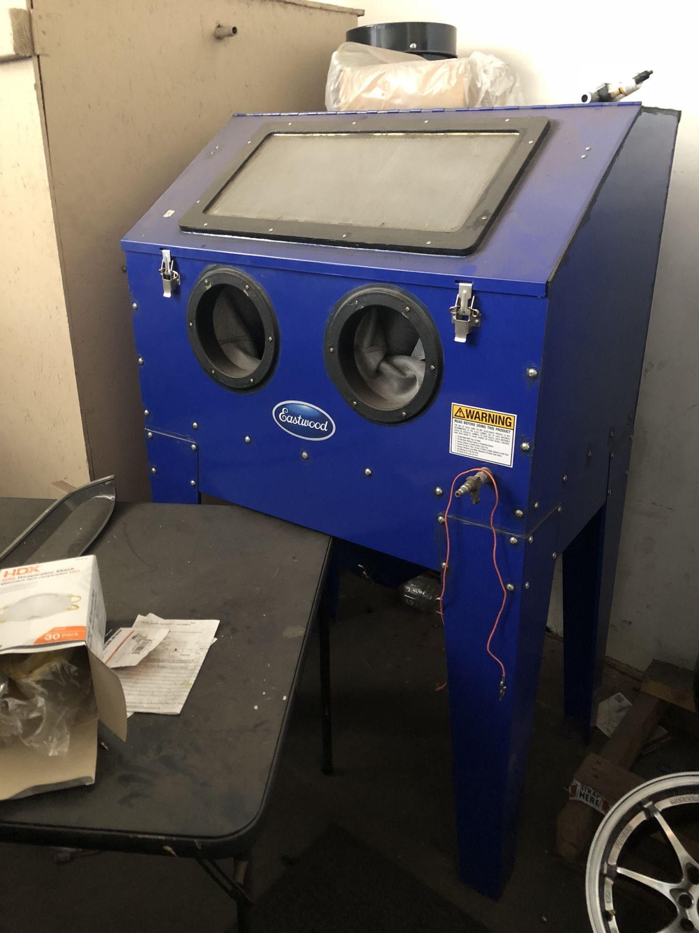 Eastwood Dust Collection System – 12 AMP 120V Motor For Blast Cabinets, Tool Only