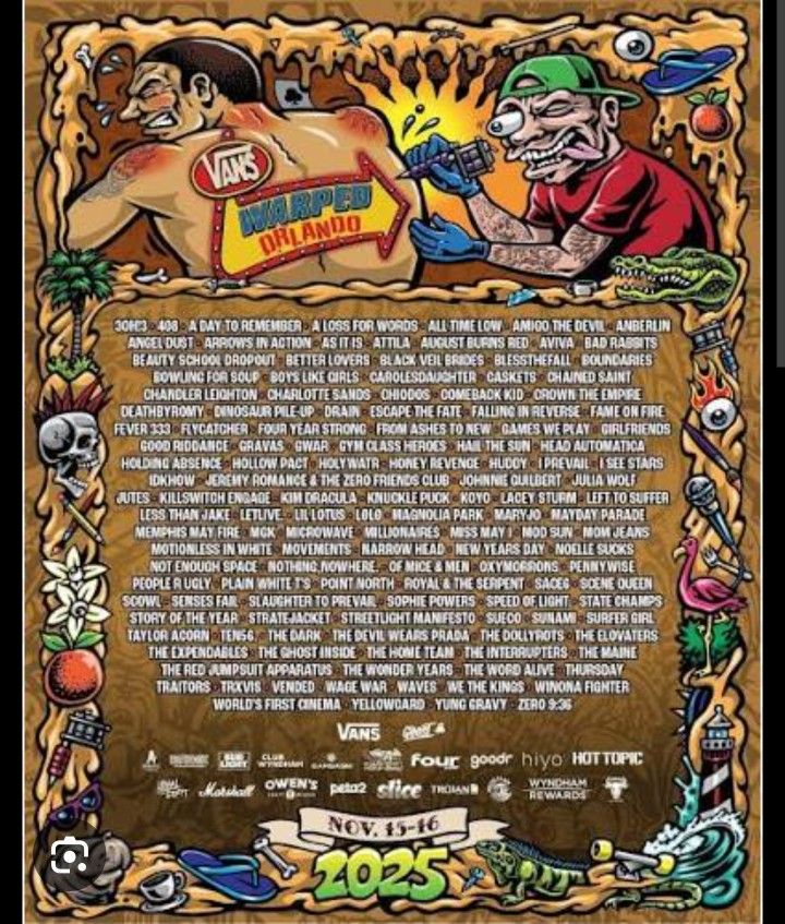 Warped Tour Tix ORLANDO