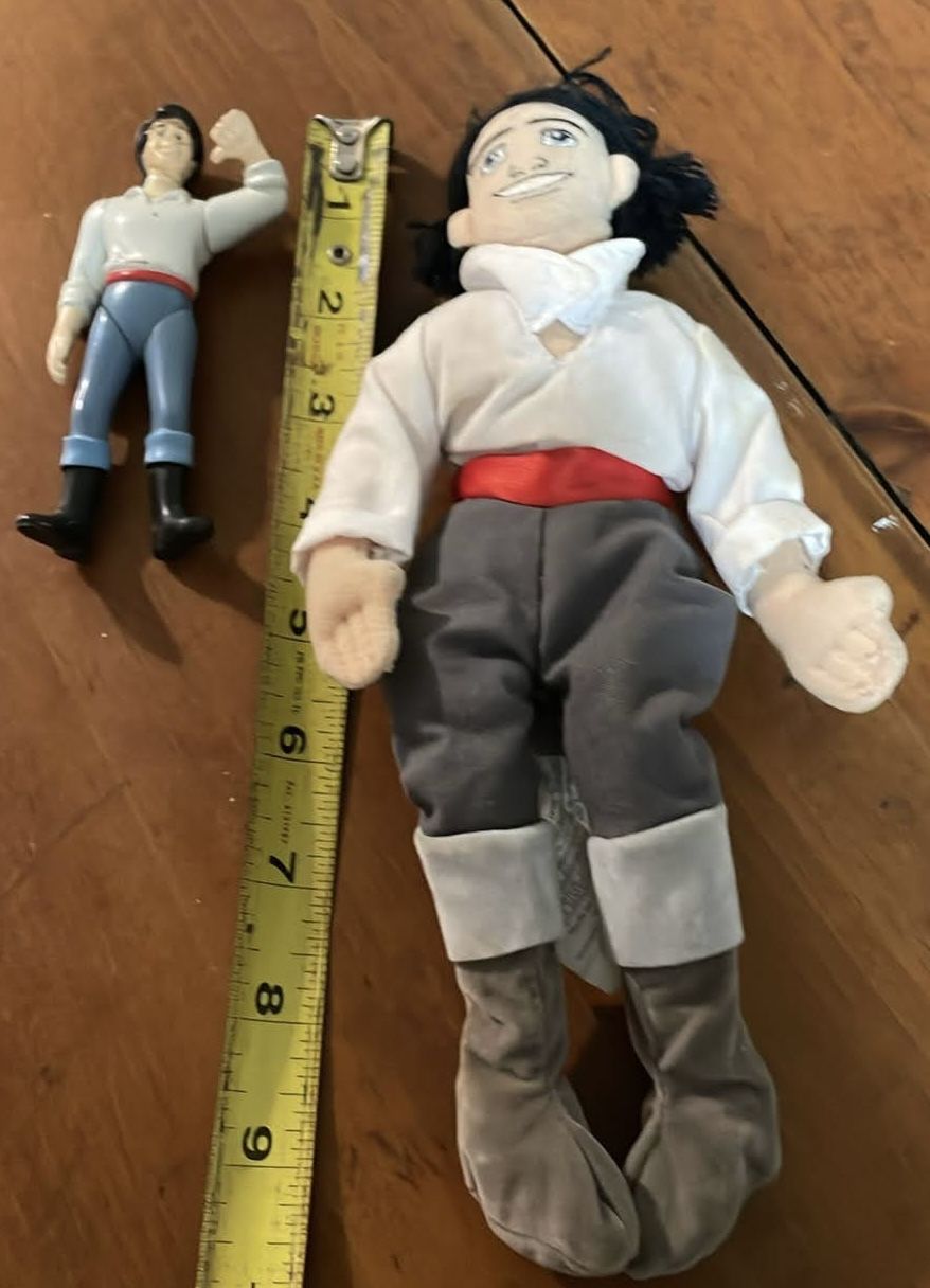 Prince Eric Little Mermaid Disney Action Figure And Plush Doll