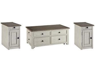 Bolanburg Two-tone Coffee Table and 2 Chairside End Tables (Online Special Price)