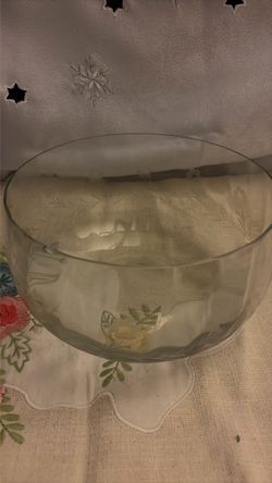 Large Clear Glass Bowl