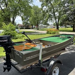 12ft Jon Boat Tracker W/ Trailer