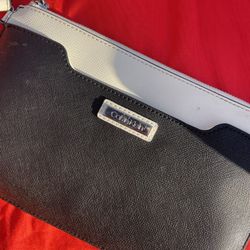 Calvin Klein Black and White Wristlet 👜 