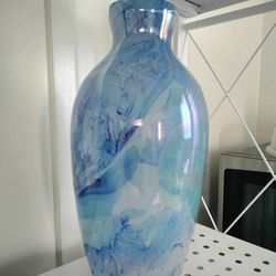 Big Blue Marble Flower Vase 