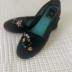 Christian Dior Espadrilles Black Flats Mesh /Patent Trim Riviera Loafers