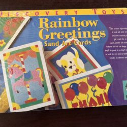 Discovery Toys Vintage NIB Rainbow Greetings Sand Art Cards 