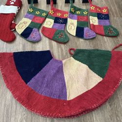 Christmas Stocking And Tree Skirt 