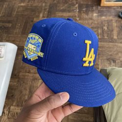 New Era LA Dodgers 50th Anniversary Icy Blue Bottom Fitted Hat