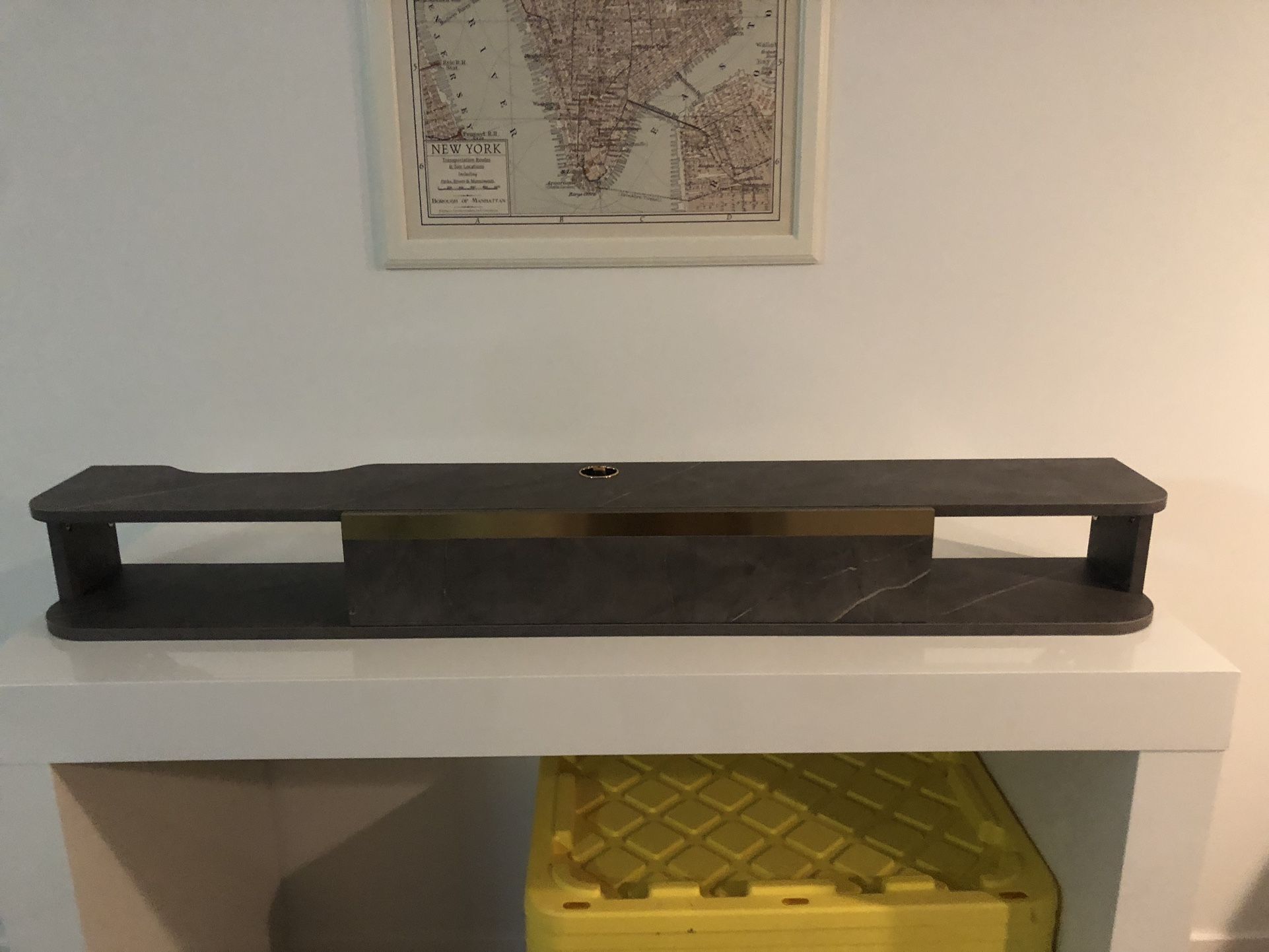 Grey And gold Wall Shelf