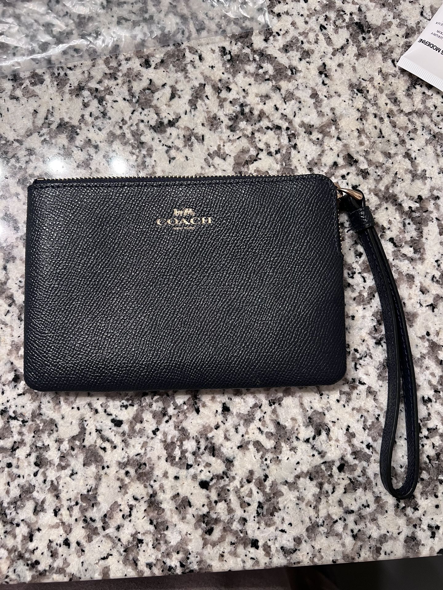 Navy Blue Coach Wristlet