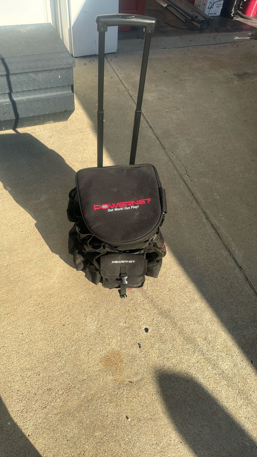 Powernet Ball Bucket Wheeled Caddy