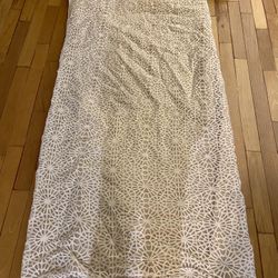 Shower Curtain, Liner, And Black Matte Roller Hooks