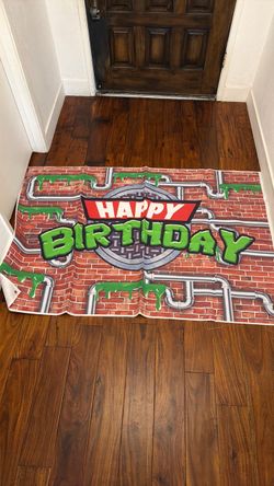 Happy Birthday Ninja Turtle Banner