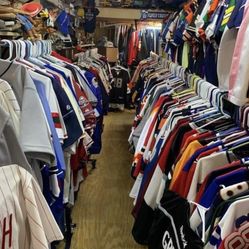 Tons Of NBA, MLB, NFL Jerseys 