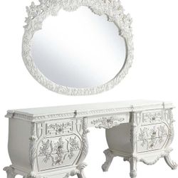 ACME Vanaheim Vanity Desk, Antique White