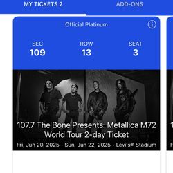 Metallica Tickets 
