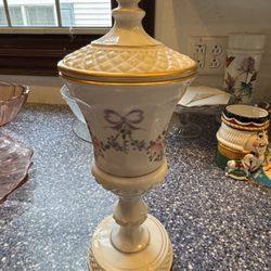 White Milk glass Urn