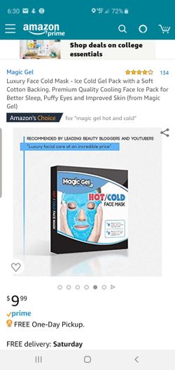 Luxury Face Cold Mask - Ice Cold Gel Pack Quality Cooling Face Ice Pack for Better Sleep, Puffy Eyes and Improved Skin