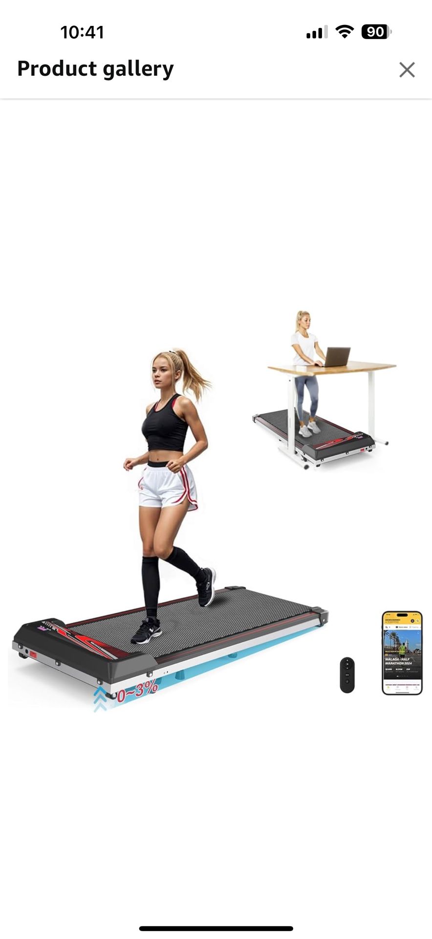 Under Desk Treadmill, Walking Pad, Portable Treadmill, Treadmill with Incline, with Remote Control, LED Display - Perfect for Home, Office, & Gym Use,