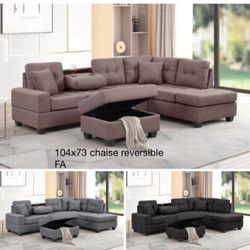 $399 Sectional With Ottoman