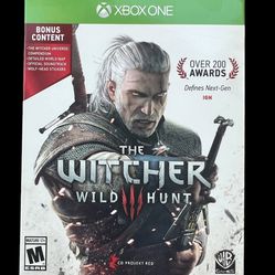 The Witcher: Wild Hunt For Xbox One - With Map and Soundtrack CD Disc Microsoft Xbox One.