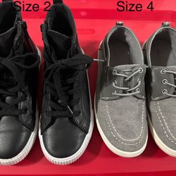 Boys shoes boots size 2, size 4