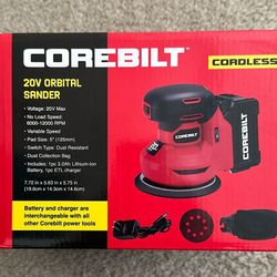 New 20V Orbital SANDER With Battery and Chargers 