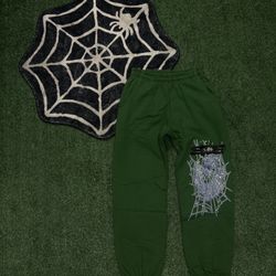 Sp5der Web Sweatpants Hunter Green