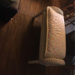 White Whicker Bench Seat