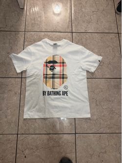 Brand New BAPE White Plaid T-Shirt – Medium