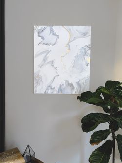Abstract Marble + Gold Painting