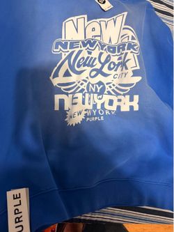 Purple sweat shirt blue