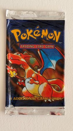 Pokemon Vintage Unlimited Base Set 1999 WOTC Booster Pack Wrap - Charizard Art - **EMPTY**