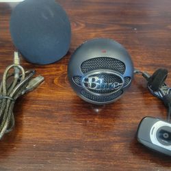 Snowball Microphone And Logitech Webcam
