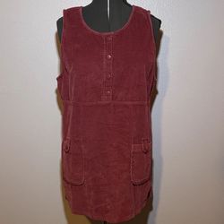 Corduroy Sleeveless Jumper Dress