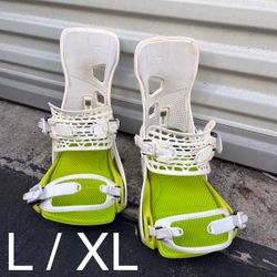 Rome Crux snowboard bindings MEN'S EXTRA LARGE XL white green