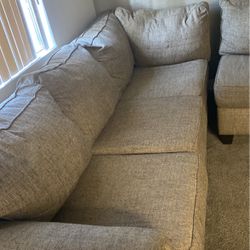 Two Sided Grey Couch 