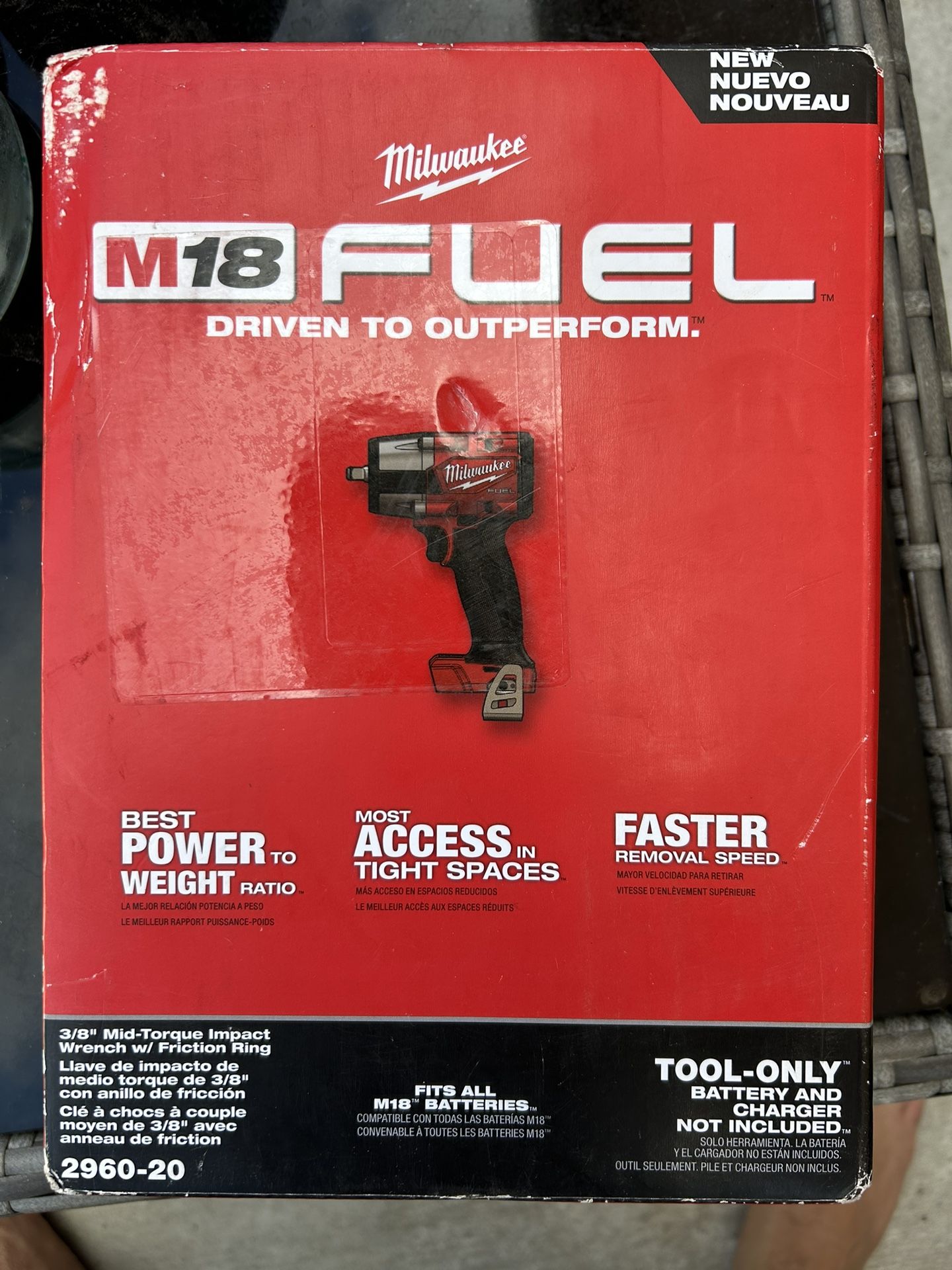 Milwaukee M18 FUEL GEN-2 18V Lithium-Ion Mid Torque Brushless Cordless 3/8 in. Impact Wrench