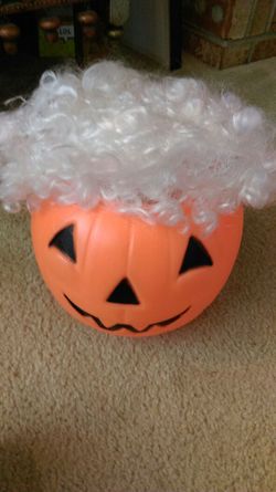 Halloween costume wig white curly short