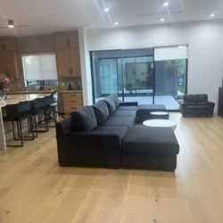 Velvet black Sofa For Sale 