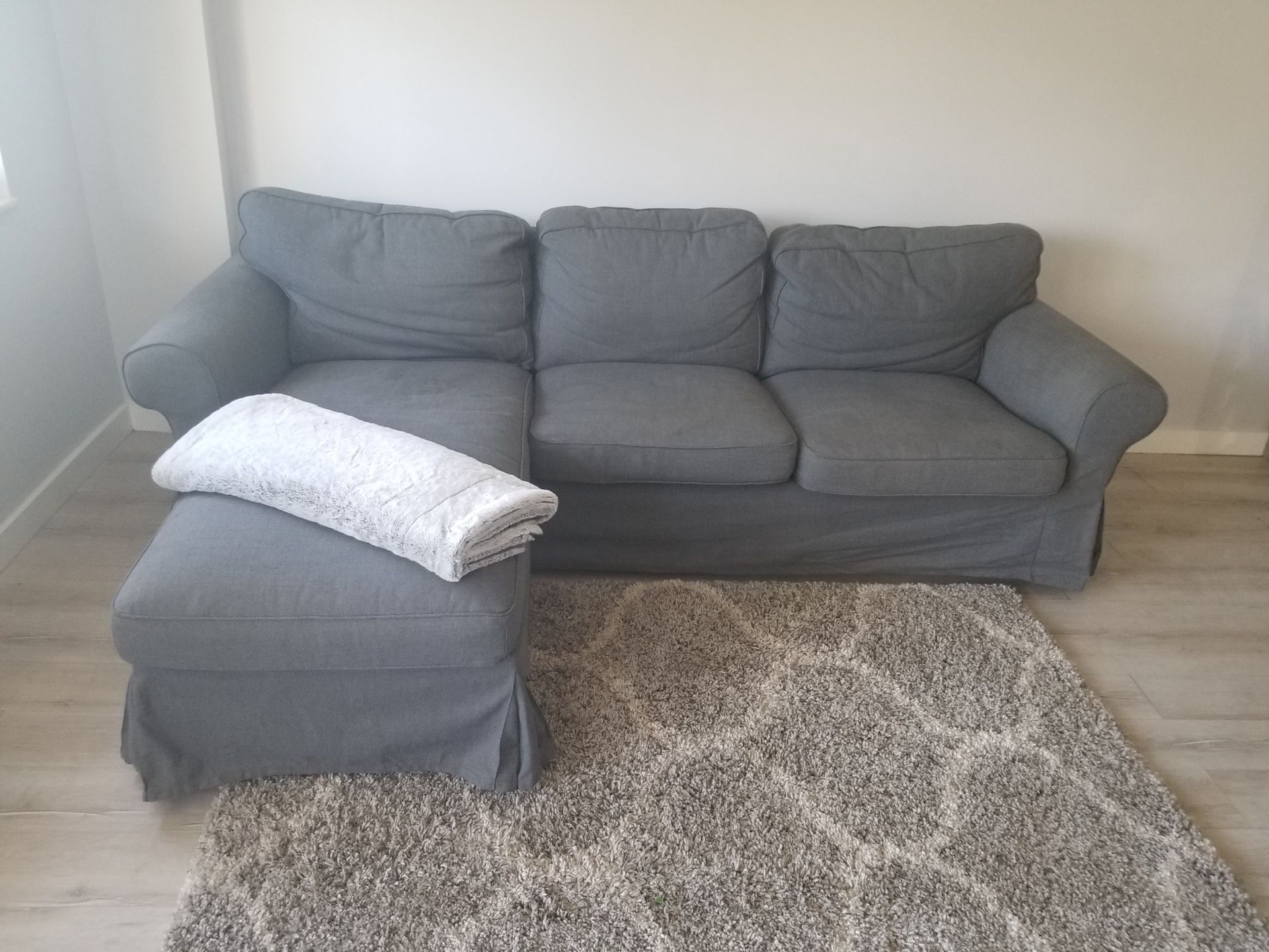Grey L Shaped sectional couch