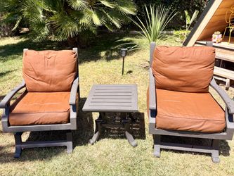 Club chairs and table set