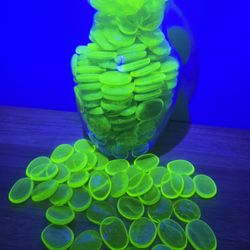 About 280 pc Vaseline Uranium Drop Marbles