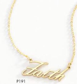 Gold plated faith necklace