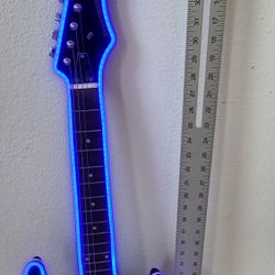Real Guitar Blue Led Lamp