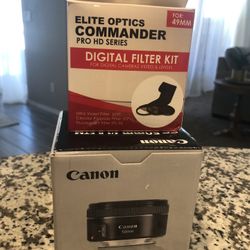 EF 50 mm f/1.8 STM with Digital Filter Kit