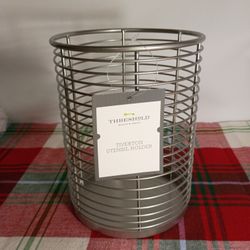 New - Threshold Tiverton Brushed Silver Wire Utensil Holder